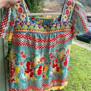 Johnny Was Short Sleeve Blouse